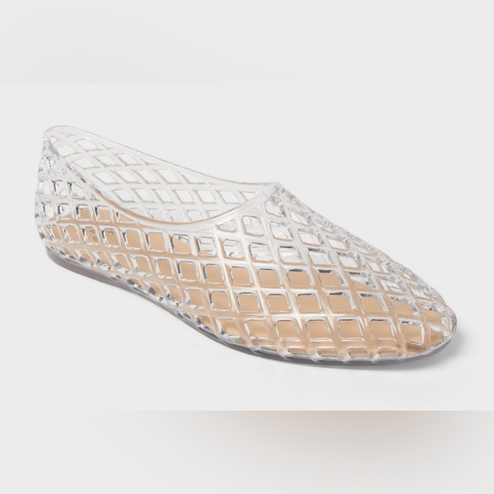A New Day Clear Jelly Slip On Flats - Clear - Size 6.5 - NWT